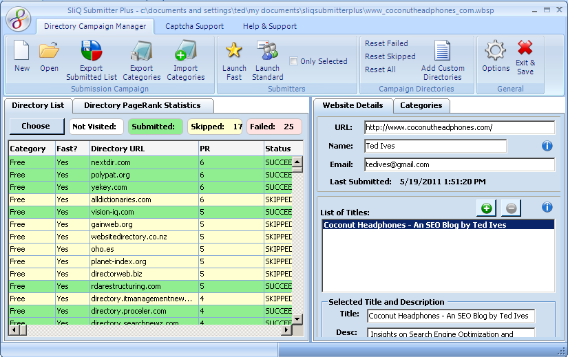 Directory submitter